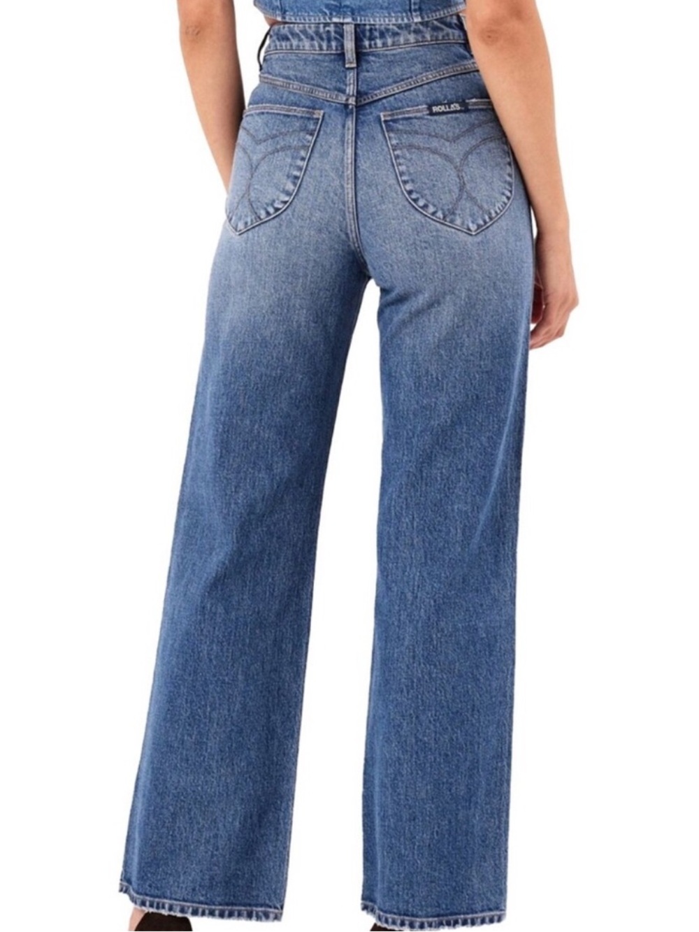 ROLLA'S Heidi High Rise Loose Straight Leg Blue Denim Jeans Size 30 10